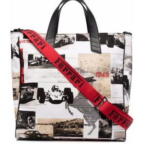 RARE FERRARI   Photographic-tote Bag In Red